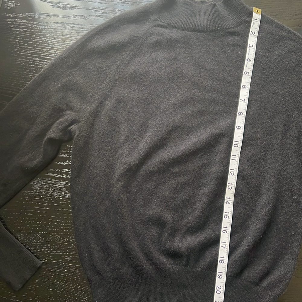 Everlane the Cashmere Mockneck Black Sweater, S - Picture 7 of 9